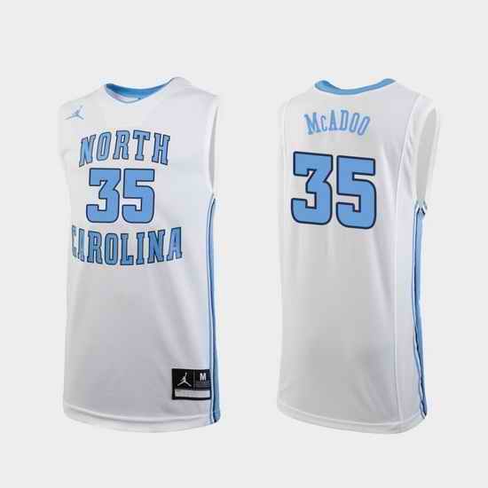 Men North Carolina Tar Heels Ryan Mcadoo White Replica College Basketball Jersey